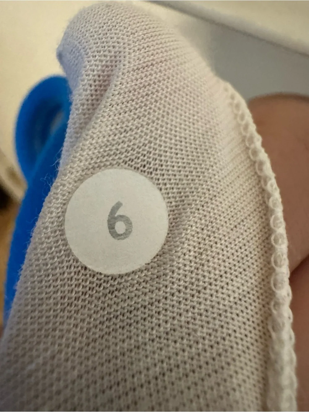 lululemon athletica White Tank Top with Blue Floral Lace-Print